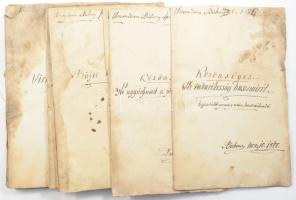 1862-1884 13 db különböző témájú szentmisei prédikáció kézzel írott, egyenként 6-8 oldalas kézirata.