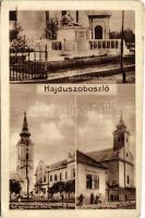 Hajdúszoboszló, Elesett hősök emlékműve, Református templom és iskola, Római katolikus templom (EB)