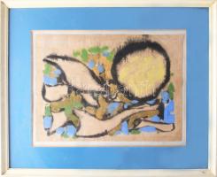 Barta István (1892-1976): Gesztusok, 1964. Vegyes technika, papír, jelzett, üvegezett fakeretben. 29...