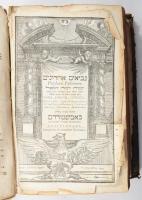 Biblia Hebraica Secundum ultimam Editionem Jos. Athiae, a Johanne Leusden Denuo recognitam, Recensita ... ab Everardus van der Hooght. + Prophetae Posteriores Amstelaedami, 1705. Boom / Waesberge, / Goethals / Borstius / Wolters / Halma / Van de Water et Broedelet. 1 t rézmetszetű címkép 48 sztl lev. 333 p.; 1 t 351p. 50 sztl lev. Korabeli sérült gerincű egészbőr kötésben, utolsó kb 100 oldal sarkán szöveget nem érő hiány, rézmetszetek kijárnak,