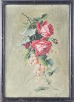 Jelzés nélkül: Csendélet. Olaj, karton. Fakeretben. 35x25 cm