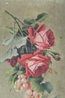 Jelzés nélkül: Csendélet. Olaj, karton. Fakeretben. 35x25 cm