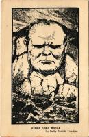 Firme Como Rocha / "Firm as a rock" WWII propaganda caricature with Winston Churchill, Prime Minister of the United Kingdom during the Second World War. Daily Sketch, London s: Clive Uptton (fa)