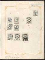 1854-1926 Tartalmas okmánybélyeg gyűjtemény a CM kiadásoktól a Korona kiadások végéig, benne sok magas érték. Kb 130 db