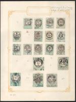 1854-1926 Tartalmas okmánybélyeg gyűjtemény a CM kiadásoktól a Korona kiadások végéig, benne sok mag...