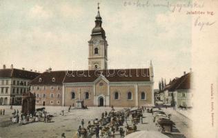 Károlyváros (Karlovac) Jelacic square fair and church