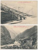 La route militaire de Osséte / 11 pre-1945 military postcards: the Ossetian military road