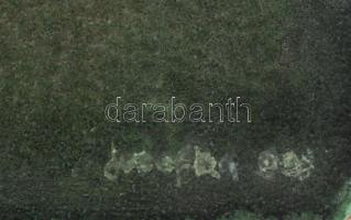 Jozefka Antal (1935-): Rejtélyes ház. Olaj, farost. Jelzett. Jobb alsó sarkában apró sérüléssel. 28x...