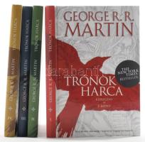 George R. R. Martin - Daniel Abraham: Trónok harca. I-IV. kötet. Képregény. Rajzolta: Tommy Patterson. Ford.: Szolga Emese. Szeged,2017,Szukits. Gazdag képanyaggal illusztrált. Kiadói kartonált papírkötések.