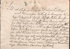 1825 Hasznos (ma Pásztó része) jobbágyok bizonyságlevele Dersőffy Imre urasághoz fordulnak egy jobbá...