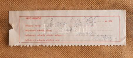 Göcsey József (1957-): Csendélet. Olaj, farost, jelzett. Hátoldalán Képcsarnok Vállalat címkéjével. ...