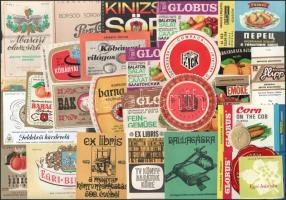 Kb 150 db ital, befőtt és egyéb címke, duplumokkal