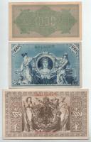Német Birodalom 1908-1922. 1M-1000M (6xklf) + Német Harmadik Birodalom / Német megszállt területek 1...