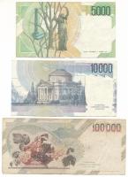 Olaszország 1983. 100.000L + 1984. 10.000L + 1985. 5000L T:F
Italy 1983. 100.000 Lire + 1984. 10.00...