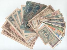 19db-os vegyes, román bankjegyből és magyar felülbélyegzett álló tétel T:F,VG 19pcs mixed lot, with Romanian and Hungarian overprinted banknotes C:F,VG