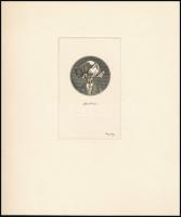 Vagyóczky Károly (1941-): Archimboldó lap. Rézkarc, papír, jelzett a karcon, 10,5×6,5 cm