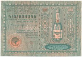 1913. május 1. Arad "Andrényi Kálmán Utódai" pezsgőreklám nyereményjáték felhívással 100K-ról T:XF sarkoknál kis kopások