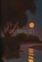 Tagyosi Rátz Péter (1879-1945): Nagybánya környéki táj. Olaj, karton. Jelezve jobbra lent: Tagyosi R...