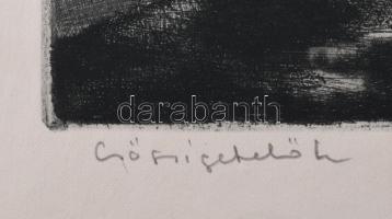 Lukovszky László (1922-1981): Csőszigetelők. Rézkarc, papír. Jelzett. 18x25,5 cm