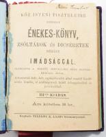 ca 1860 Köz isteni tiszteletre rendelt énekes-könyv, zsóltárok és dicséretek néhány imádsággal. (Debrecen), Telegdy Lajos. 432p. Korabeli, aranyozott bársony kötés, kopottas, tékában,