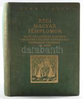 Szőnyi Ottó: Régi magyar templomok. Alte Ungarische Kirchen. Anciennes églises hongroises. Hungarian Churches of Yore. (Bp., 1934), Műemlékek Országos Bizottsága - Magyar Könyvbarátok, 243+(1) p. Első kiadás. Gazdag fekete-fehér képanyaggal illusztrálva. Magyar, angol, német és francia nyelven. Kiadói aranyozott egészvászon-kötés, kötéstábla elvált.