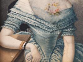 A Balás jelzéssel: Mayer Karolina operaénekesnő portréja, 1851. Akvarell, papír. Hátoldalán későbbi ...