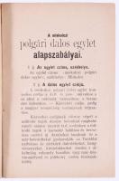 1889 A Miskoczi polgári dalos egylet alapszabályai. 16p