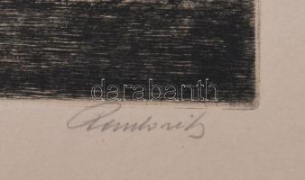 Paulovits Pál (1892-1975): Sziklás patak. Rézkarc, papír, jelzett, kartonra kasírozva, lapszéli elsz...