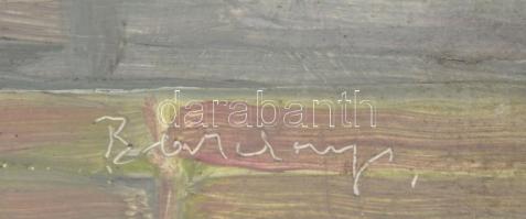 Olvashatatlan (Barcsay?) jelzéssel: Geometrikus kompozíció. Olaj, rétegelt falemez. Proveniencia: Sa...