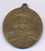 1906. "Pro Libertate / II. Rákóczi Ferencz temetésének emlékére - Kassa 1906. X. 29." kétoldalas bronz emlékérem füllel (30mm) T:XF Hungary 1906. "Pro Libertate / In memory of the funeral of Ferencz Rákóczi II - Košice, 29 October 1906." two-sided bronze commemorative medallion with ear (30mm) C:XF