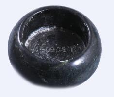 Ásvány ékszeres edényke, d: 6 cm