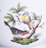 Herendi Rothschild mintás kaspó, jelzett, talpánál lepattanással, d: 17 cm, m: 15 cm