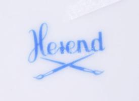 Hollóházi virágmintás bonbonier, jelzett, hibátlan, d: 9,5 cm