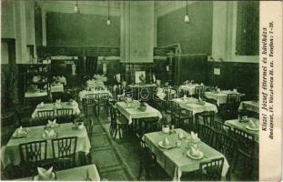 Budapest V. Kiszel József éttermei és kávéháza, belső. Váci utca 38. (lyuk / pinhole)