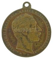 Német Birodalom 1888. "II. Vilmos / Kormányzás megkezdése" Cu emlékérem füllel (22mm) T:XF...