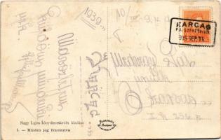 1939 Karcag, Honvéd laktanya. Nagy Lajos kiadása + "KARCAG PU. SZEKRÉNYBŐL" (EK)