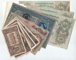 Vegyes 10db-os papírpénz tétel, közte: 1902-1932. 20-1000K (3x) + 50-100P (2x) + Orosz Birodalom 1917-1921(1912) 500R Szign.: Shipov (3x) + Guinea 1960. 100Fr T:F-VG Mixed 10pcs banknote lot, within: 1902-1932. 20-1000 Kronen (3x) + 50-100 Pengő (2x) + Russian Empire 1917-1921(1912) 500 Roubles Sign.: Shipov (3x) +Guinea 1960 100 Francs C:F-VG