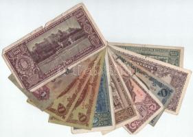 Vegyes 10db-os pengő tétel, 1930-1946. 100P-100.000.000MP T:F-G