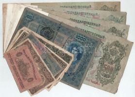 Vegyes 10db-os bankjegytétel, közte: 1902-1923. 10-1000K (5x) + Orosz Birodalom 1917-1921(1912) 500R Szign.: Shipov (4x) + Csehszlovákia 1919. 1K T:F-G Mixed 10pcs banknote lot, within: 1902-1923. 10-1000 Kronen (5x) + Russian Empire 1917-1921(1912) 500 Roubles Sign.: Shipov (4x) + Czechoslovakia 1919. 1 Koruna C:F-G