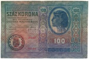 1912. 100K fekete "ROMANIA TIMBRU SPECIAL" felülbélyegzéssel T:F Krause P#R9