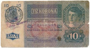 1915. 10K fekete "ROMANIA TIMBRU SPECIAL" felülbélyegzéssel T:VG Adamo K11Be