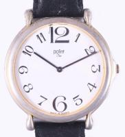 Point Tec francia karóra, kvarc, szíjjal, kopással, d: 42 mm