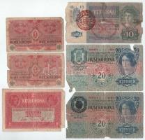 1913-1917. 1K-20K (6db) T:VG,G