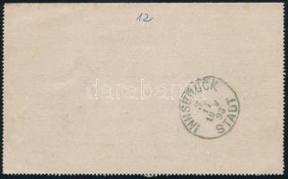 1893 5kr díjjegyes zárt levelezőlap "BODOLA" - Innsbruck