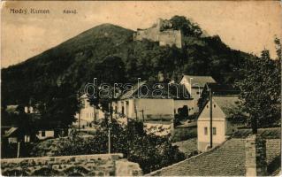 1924 Kékkő, Blauenstein, Modry Kamen; vár, utcakép. Mares kiadása / castle, street view (EK)