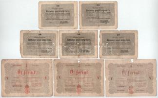 1848 Vegyes 8db-os bankjegytétel, közte: 1848.9.01. 5Ft (3xklf) + 1849.01.01. 30kr "Kossuth bankó" (5x) T:VG-G