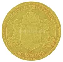 1905KB 20K Au "Ferenc József" Körmöcbánya (6,76g/0.900) T:XF ph.
Hungary 1905KB 20 Korona...