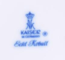 Kaiser kobalt festésű fedeles söröskorsó, jelzett, hibátlan, m: 16 cm