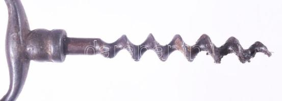 Antik vas dugóhúzó, h: 11,5 cm