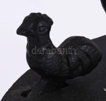 Antik szenes vasaló, 20x19 cm